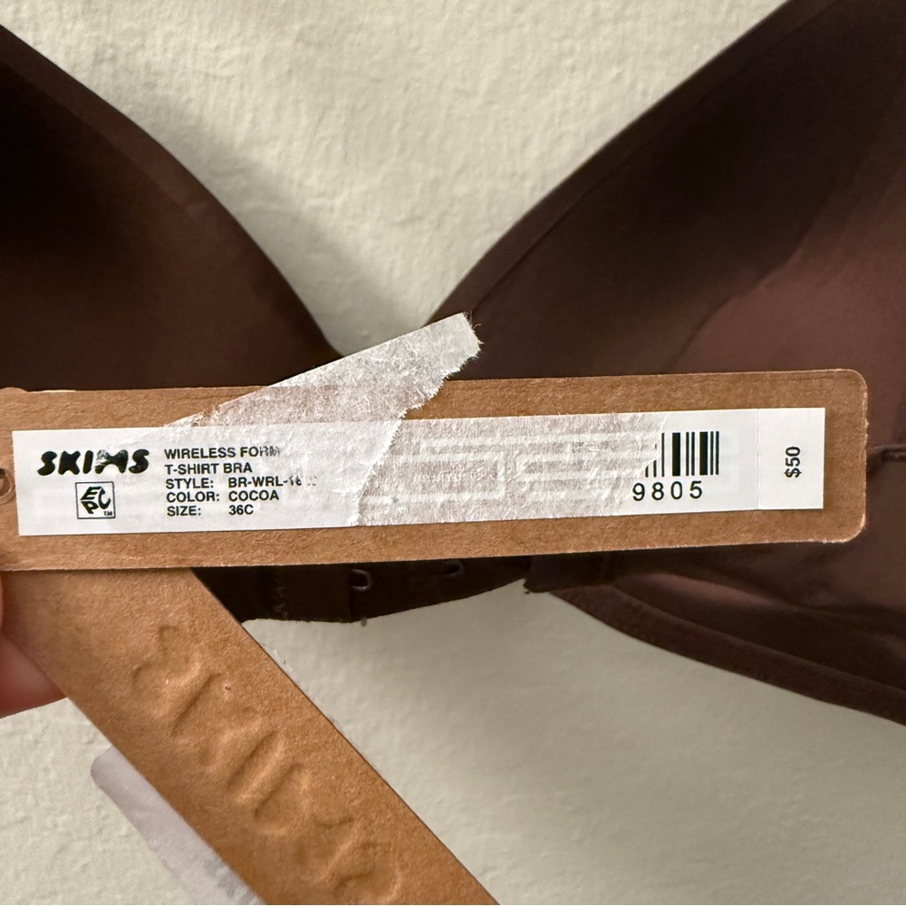 NWT Skims Wireless Form T-Shirt Bra in Cocoa - Size 36C - Picture 11 of 12
